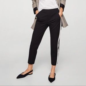Side-Striped Jogger Cropped Pants